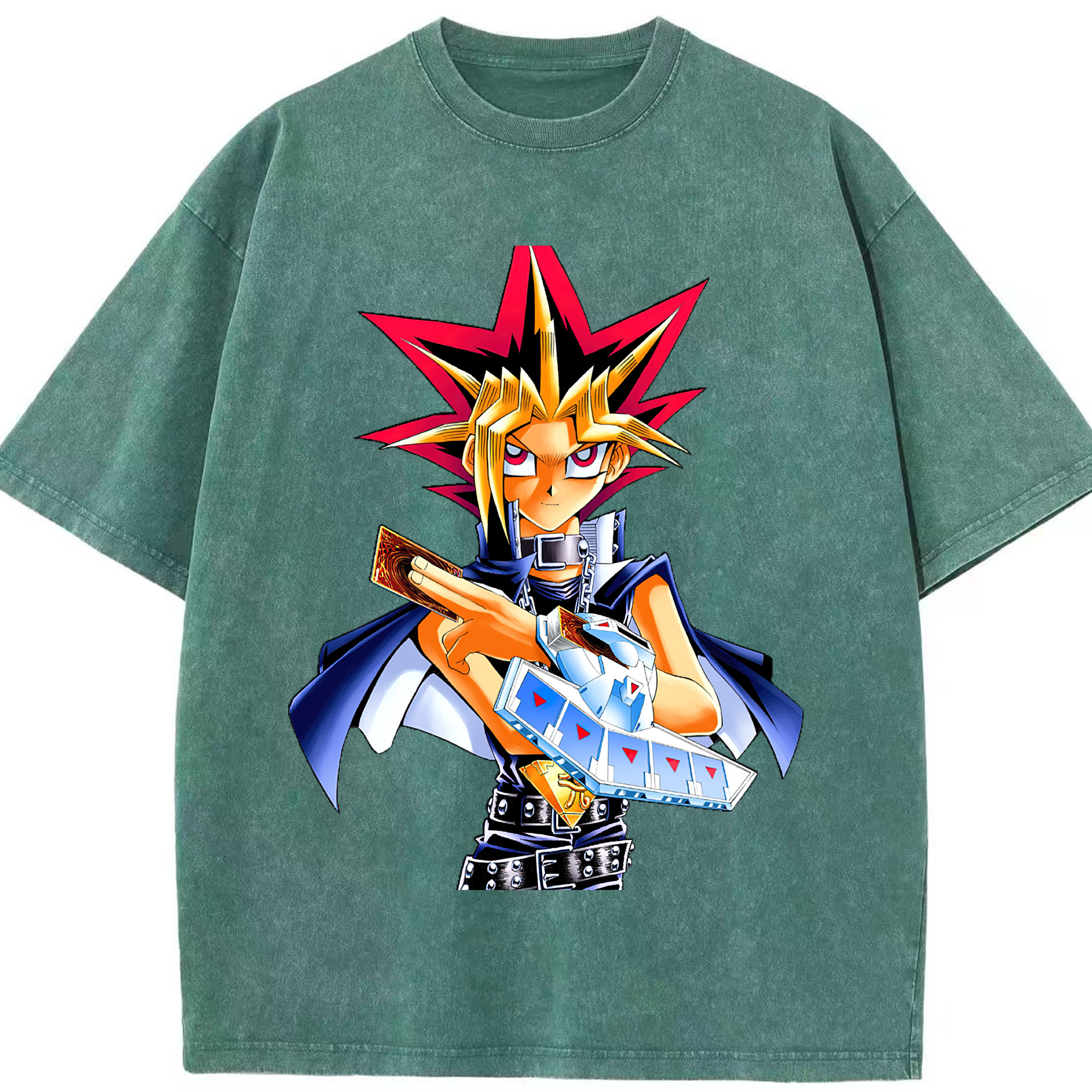 （画像用） 遊☆戯☆王 Yu-Gi-Oh! 綿100% ヴィンテージ風 半袖Tシャツ（フロントプリント）